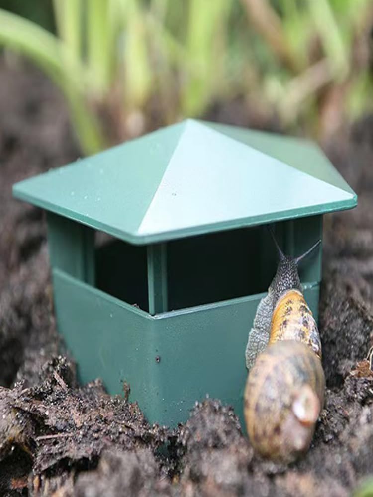 Pièges à Limaces et Escargots, Attrape-Limaces en Plastique Vert, Piège à Bière pour Jardin, Lot de 8 (1)