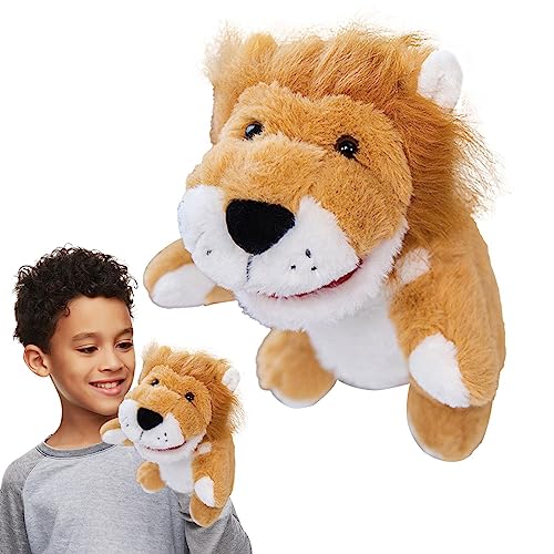 Tierhandpuppe Set (2-teilig) – Niedliche Hunde- & Tierpuppen Mit Beweglichem Mund Für Kinder | Pädagogisches Spielzeug Für Rollenspiele & Puppentheater