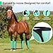 TAILNERY Fly Boots for Horses Set of 4 – Innovative Curved-Edge Design, Anti-Sag Stays, Breathable Mesh Leg Protection, Reduces Stomping & Fatigue, Comfort Fit for Medium to Large Horses - Green