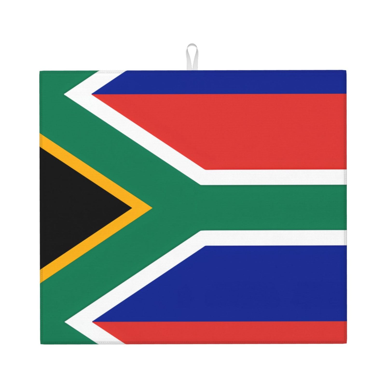 HJFCZH South Africa flag Prints Kitchen Drying Mat – Absorbent Dish Throw for Countertops, Quick-Dry Non-Slip Layer with Colorful Designs, for New Kitchens