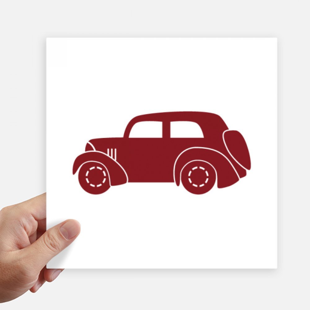 Sticker voiture rouge silhouette géométrique 20cm durable pour ordinateur et motobike