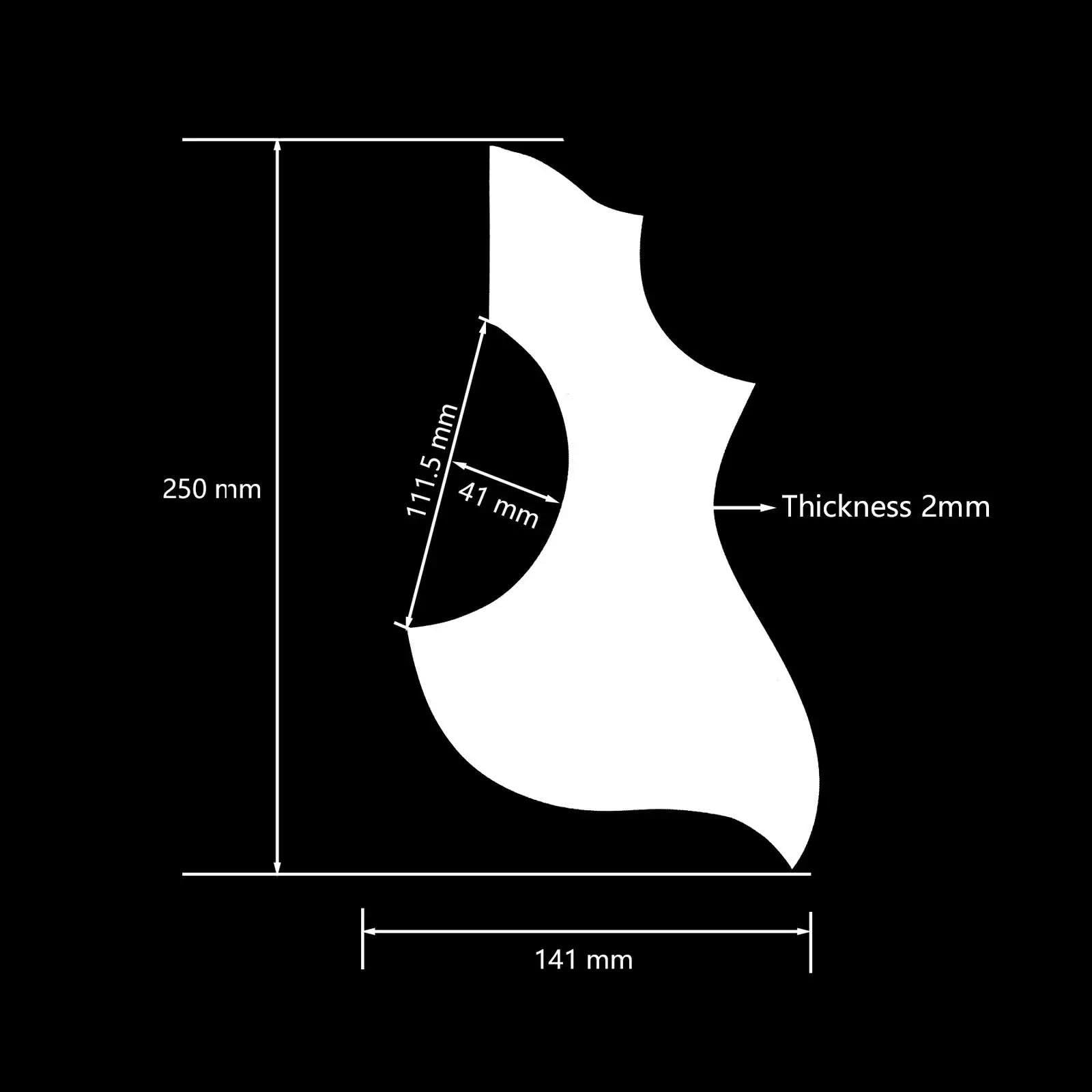 piastra antigraffio per chitarra acustica Battipenna Per Chitarra Acustica Per Mancini Spessore 2 Mm Per Chitarra Acustica Hummingbird