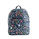Maison d' Hermine Backpack Cotton Shoulder Backpack with Small Pouch Lightweight Bag for Travel Work Beach Perfect for Women & Men (Just Floral)