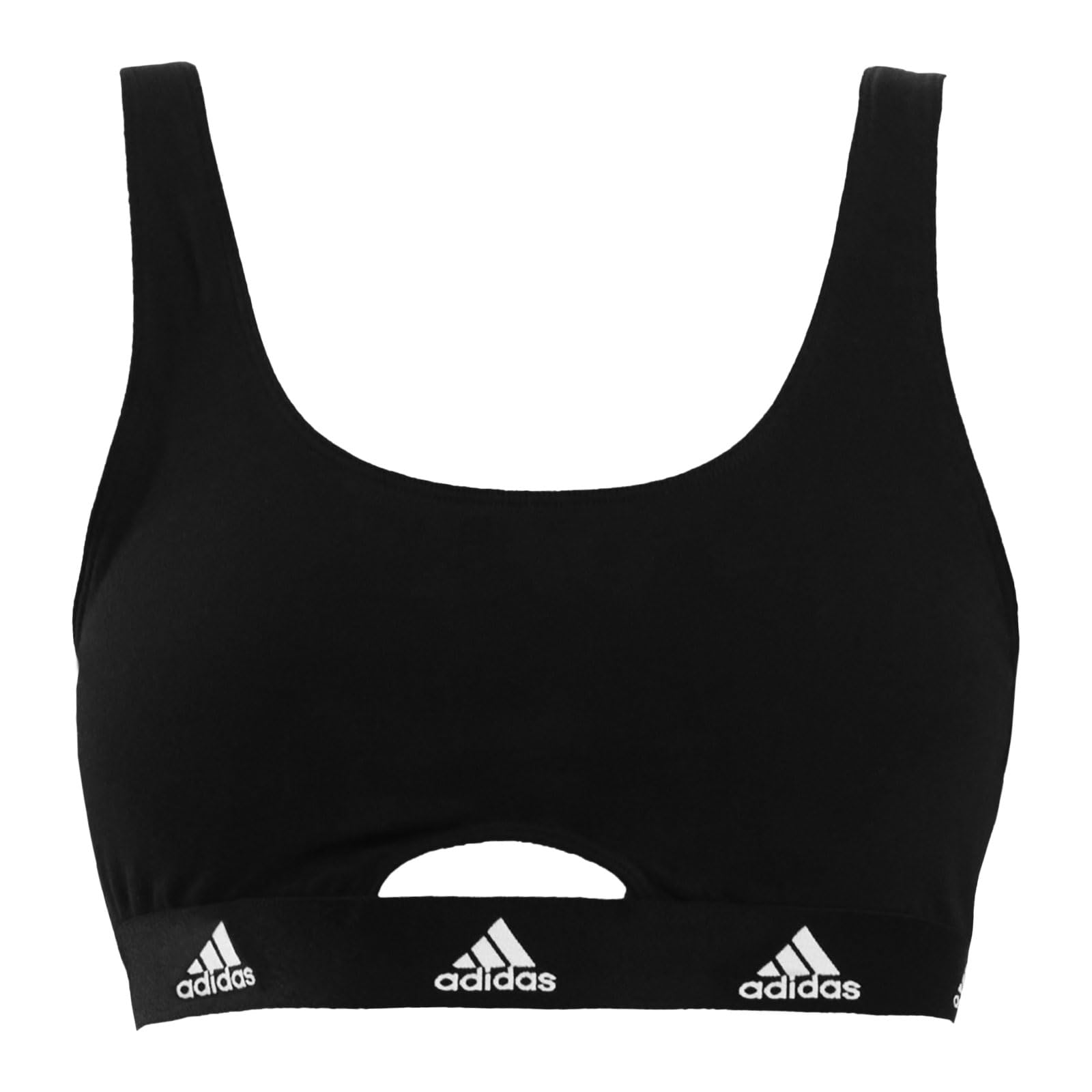adidas Sports Underwear Women's Scoop Bralette Bustier, Black, XL