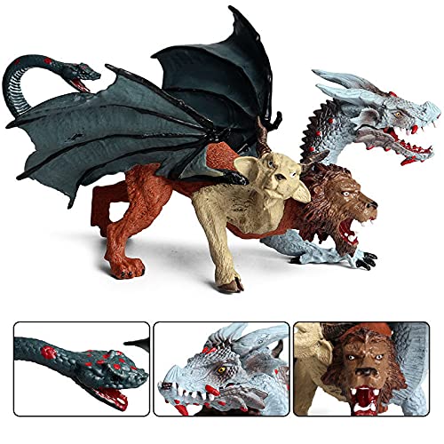 Image of SmilerSmile 7 inch Chimera Figurine Plastic Sea Creature Toy | Solid PVC Action Figure, Simulation Sea Animals, Educational Ocean Animal Model, Non-toxic Safe Bath Toy