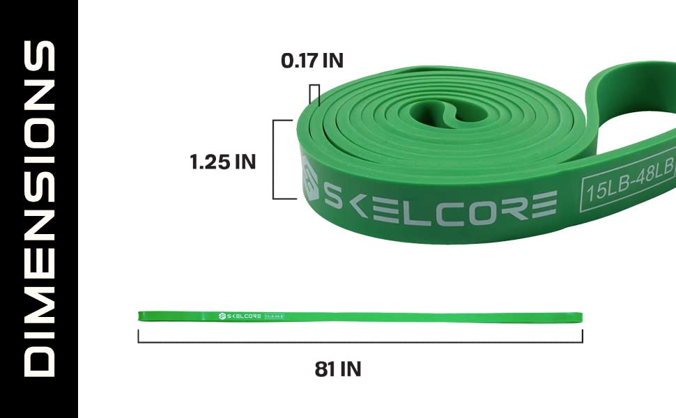 Skelcore Resistance Bands - Durable Pull-Up Assistance Bands for Men & Women - Lightweight, Portable Fitness Bands for Strength Training, Yoga, Pilates & Flexibility Workouts