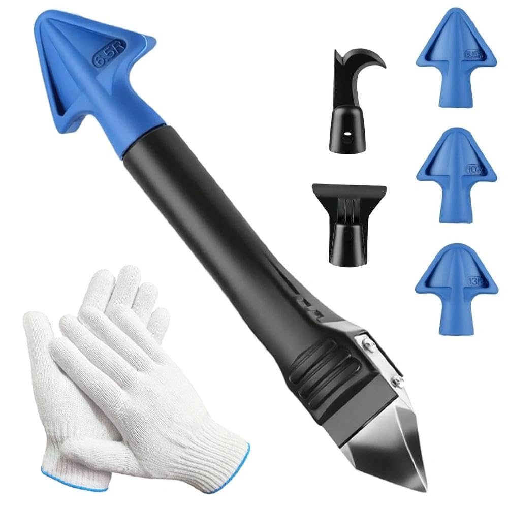 3 in 1 Caulking Tool, Multi-Function Sealant Remover with Blue Handle