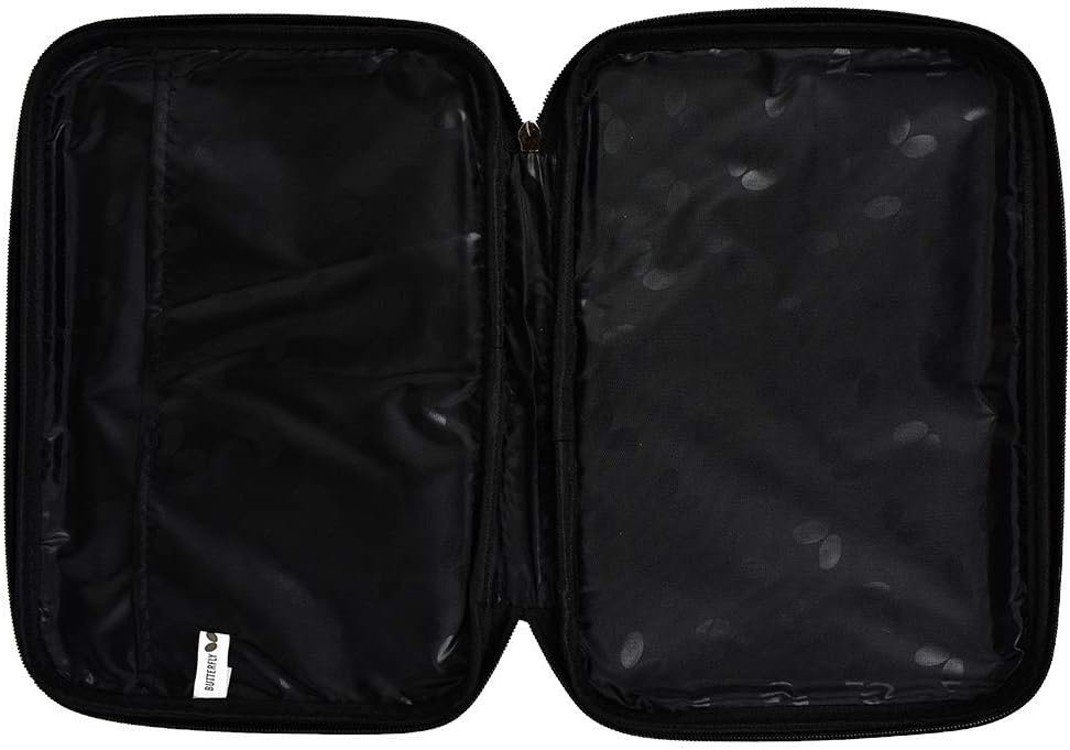 Butterfly BD Tour Paddle Case - Heavy-Duty Nylon, Tray Divider Available to Hold Two Rackets and Four Balls - Accessory Pouch Inside - 4 Colors Available (Blue/Rose/Silver/Gold), Black/Blue : Sports & Outdoors