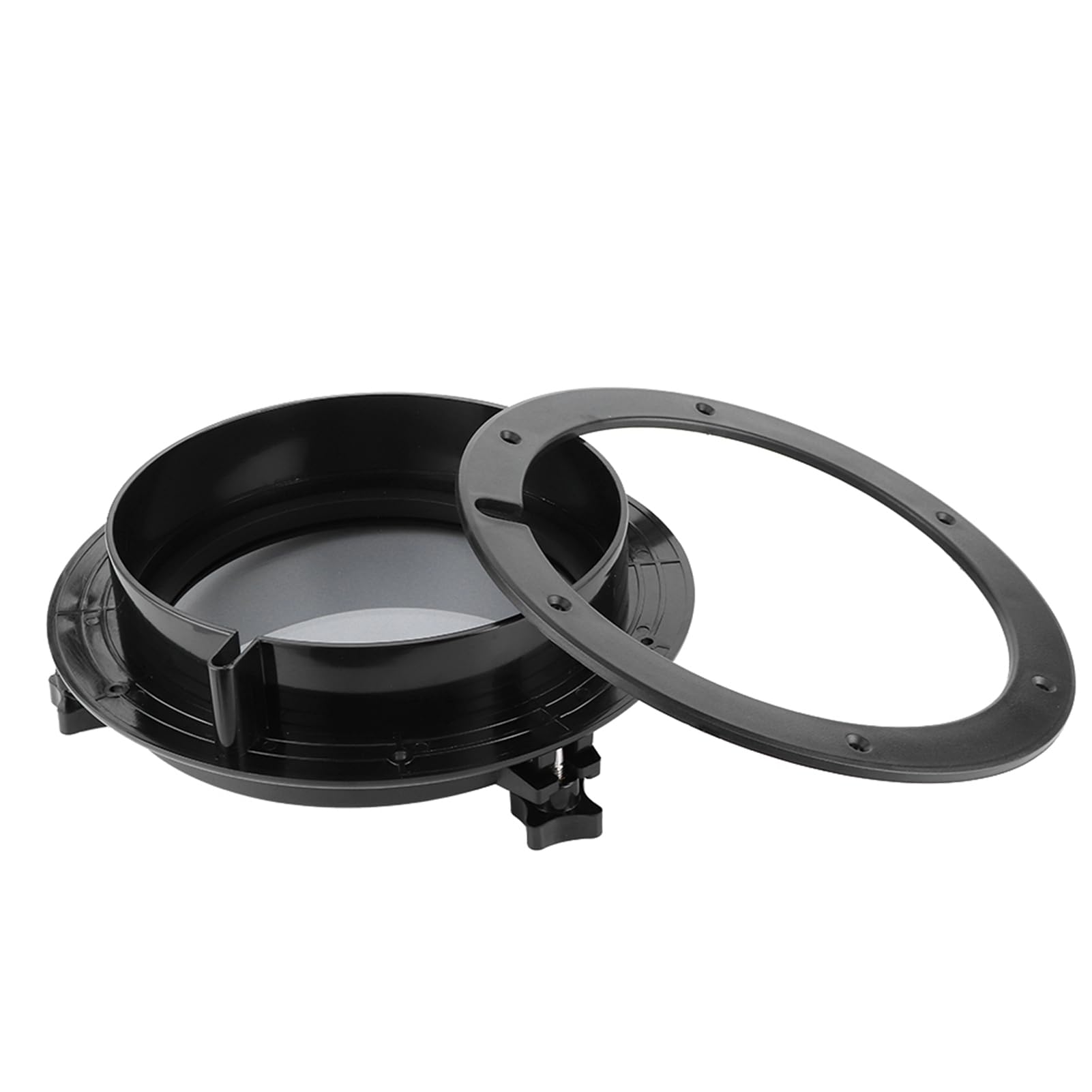 Yosoo Health Gear Portillo Marino de 10 Pulgadas, Portillo Redondo Negro para Barco con Vidrio Templado y Acero Inoxidable ABS 316, Diámetro Interior de 7,8 Pulgadas y Diámetro Exterior de 10,4,