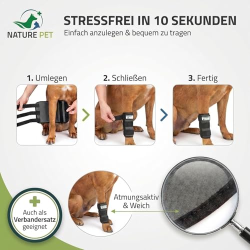Nature Pet Sport Hand Gelenk Bandage für Hunde - geeignet für Rettungs- und Diensthunde oder Agility, Flyball und Hunde Frisbee (S)