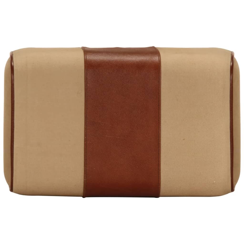 vidaXL Panca da Palestra 38 cm Vera Pelle Marrone e Massello di Mango