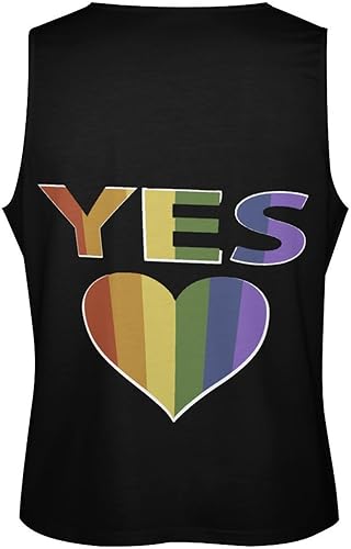 Miniatura 5 de Yes to Marriage Equality LGBTQ Men's Tank Top Fitness Sleeveless Workout Gym Shirts Casual Tee Top
