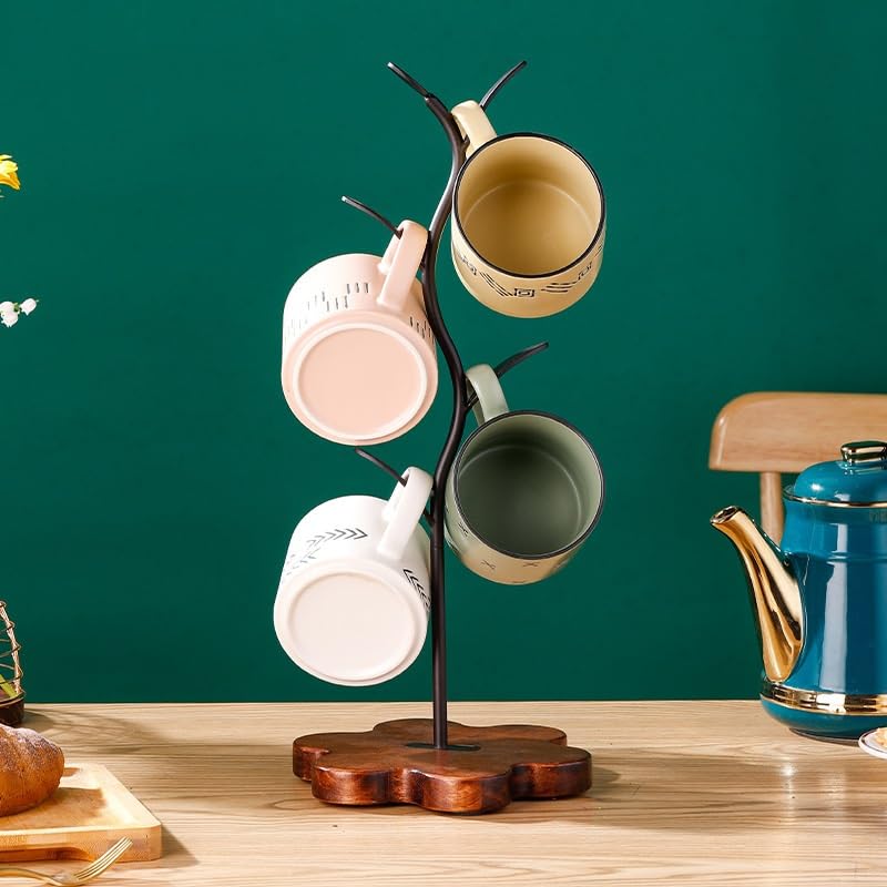 Soporte Para Tazas Juego de dos piezas soporte for tazas café escritorio con portavasos sencillo Para Encimeras De Cocina