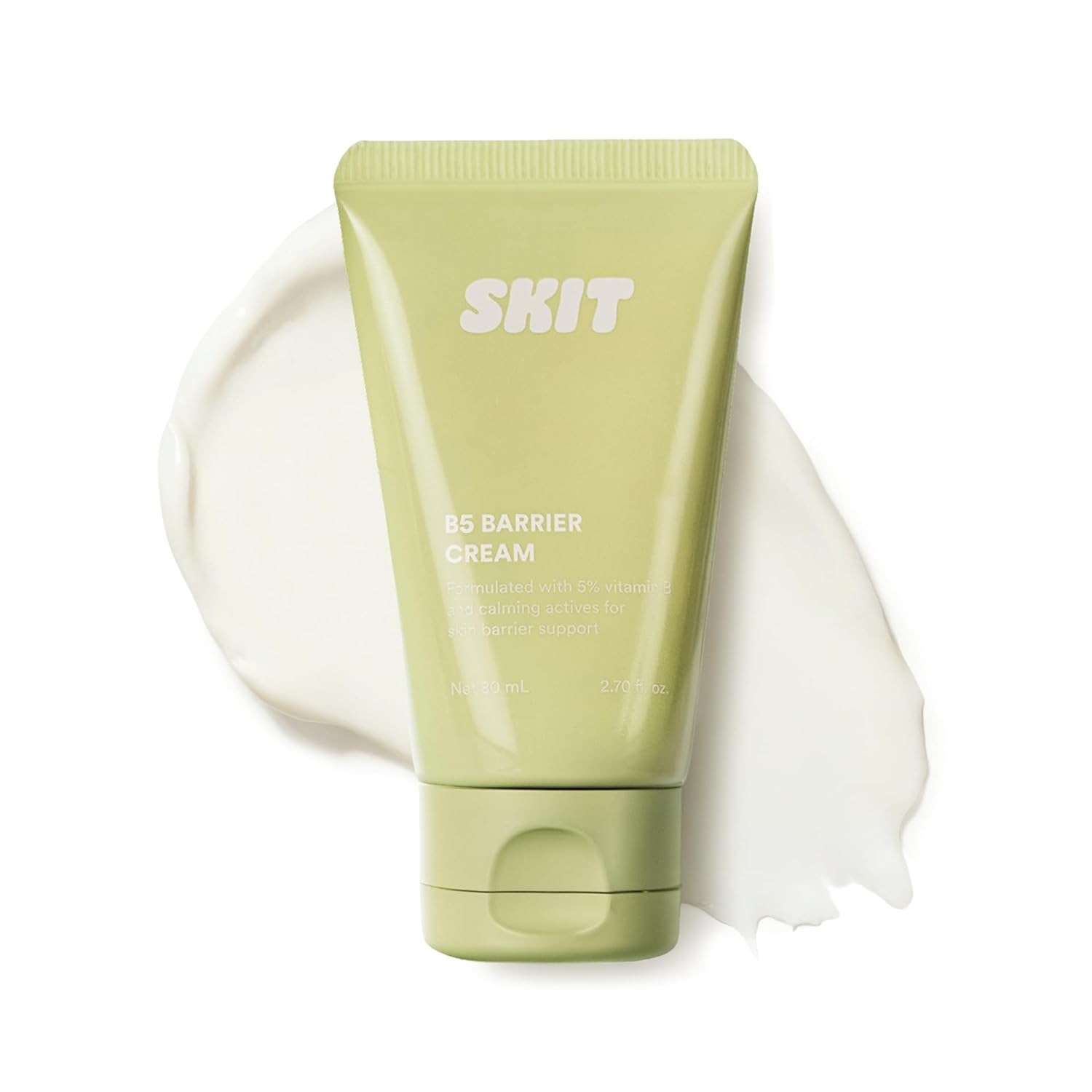 skit B5 Barrier Cream (2.70 fl.oz / 80ml) - Recovery & Calming Face Moisturizer with Panthenol, PDRN & Bakuchiol | Clinically Proven Skin Repair, Redness Relief & 60% Sebum Control | Cica Barrier Care