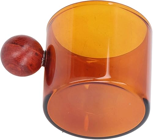 Miniatura 7 de Tazas de café vintage, taza de café de vidrio vintage, tazas de café vintage con bola de madera para cumpleaños, inauguraciones de casa y bodas