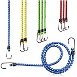 com-four® 10-teiliges Set Gummispanner - Gepäckspanner in Vier Größen - Expander mit Haken - Spanngummi zur Ladungssicherung - Spanngurt