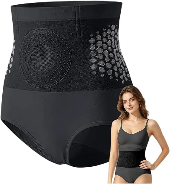 KUNYOS Pauraju -Moringa 4-in-1 Micro-Particle Sculpting Fat-Burn Shorts High Waisted Shapewear Tummy Control Fat Burning Pants Fat Burning Sculpting Shorts Thermogenic Sculptings Short-s Black
