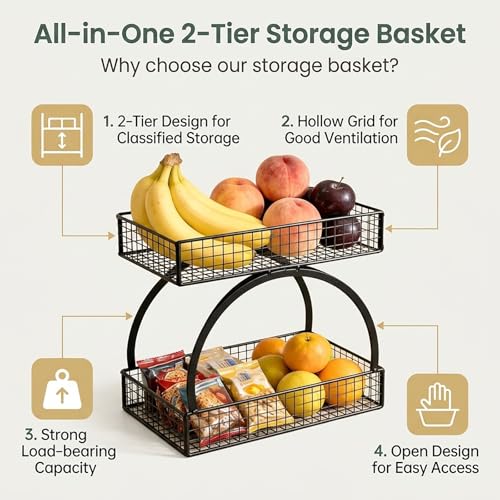 Panier à fruits en acier inoxydable aucun assemblage requis pour table - 7