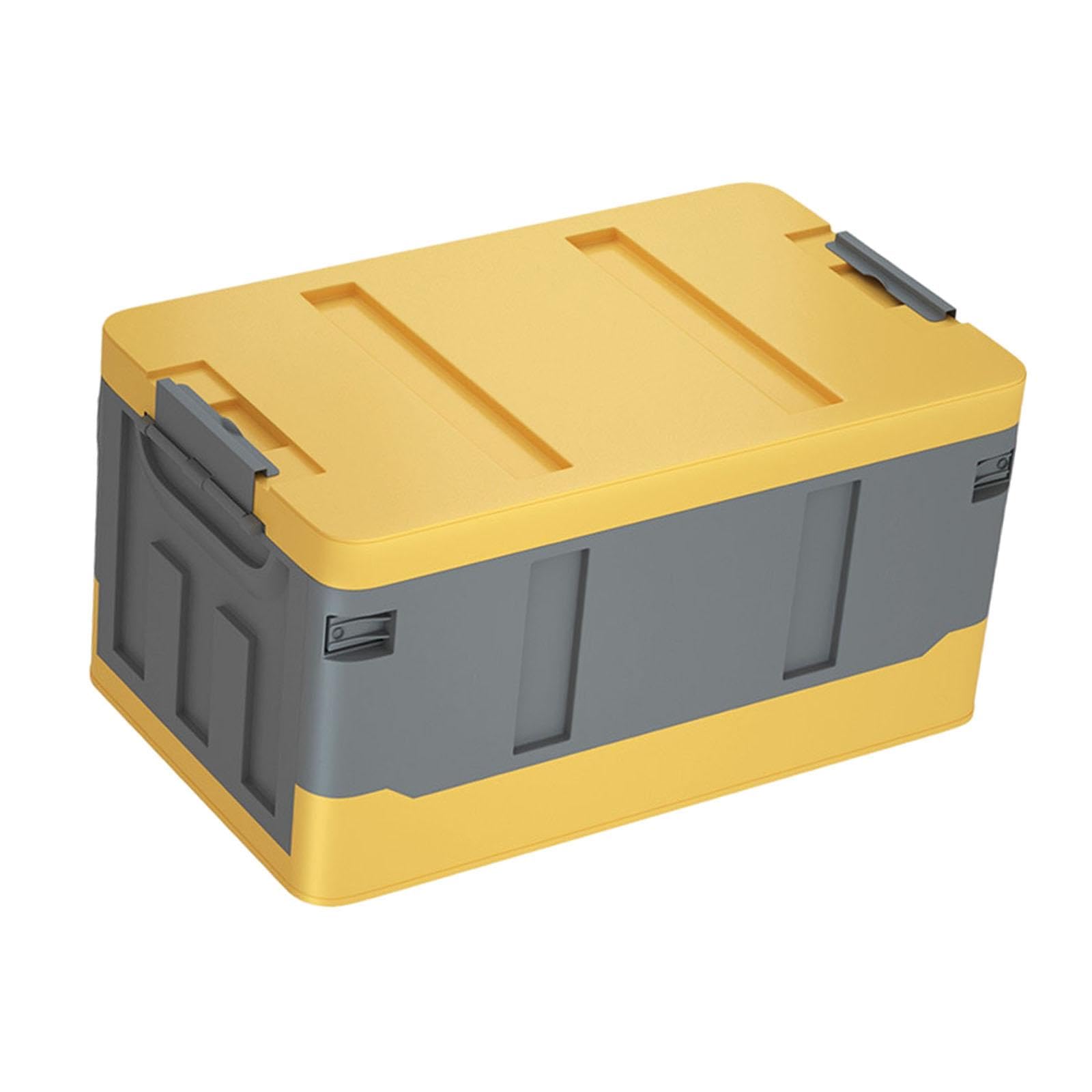 Organizador de Maletero, Caja de Almacenamiento de Equipaje, Práctico, Plegable, Contenedor de Almacenamiento de Coche Robusto para, Amarillo