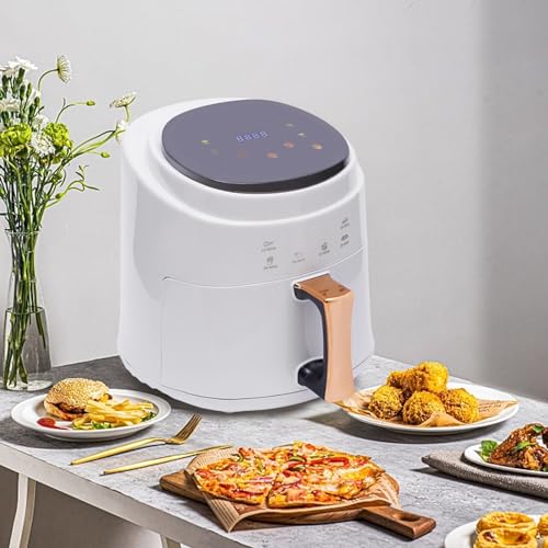 Heißluftfritteuse mit Sichtfenster airfryer 8 L Luftritteuse Großer Kapazität Elektrische LED Touchscreen Smart Timer-Funktion Gesunde Friteuse ohne Öl fettarmes Kochen Schneller Luft Zirkulation – Bild 3