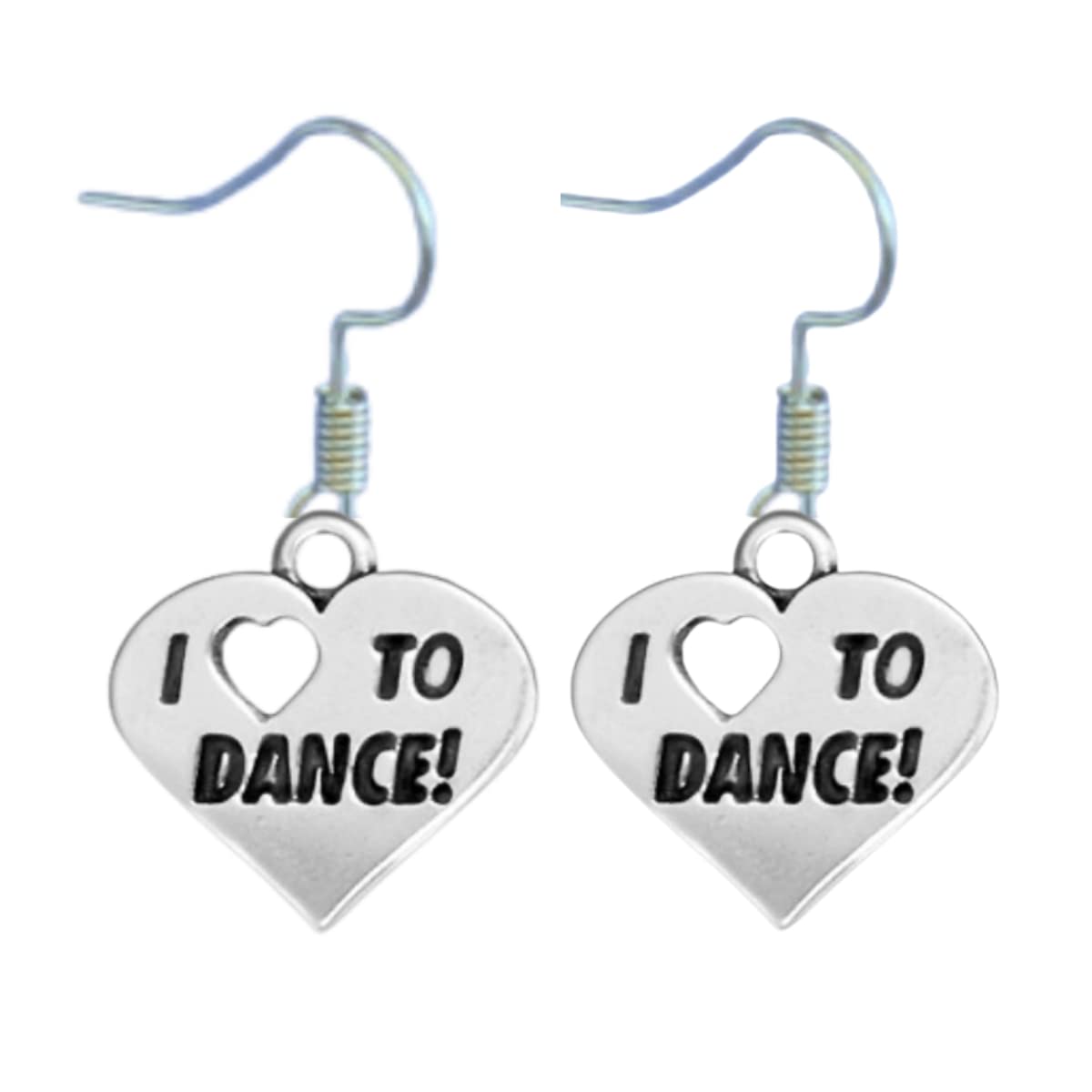 Infinity CollectionDance Earrings, Girls I Love Dance Jewelry, Gift For Dancers, Dance Recitals, Dance Teams & Dance Teachers