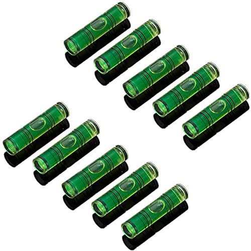 10 Pack Mini Bubble Spirit Level Gradienter Inclinometer - Small Bubble Tube Vial Frame Mural Hanging