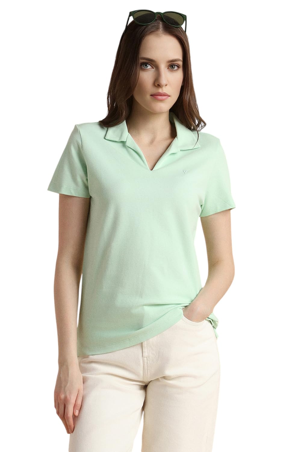 van heusen Women's Polyester Regular Fit Polo T-Shirt-picture-20