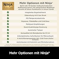 Ninja Luxe Premier 3-in-1 Kaffeemaschine für Espresso, Cold Brew & Filterkaffee, 4 automatische Schaumeinstellungen, Grau-Metall – Ansicht 8