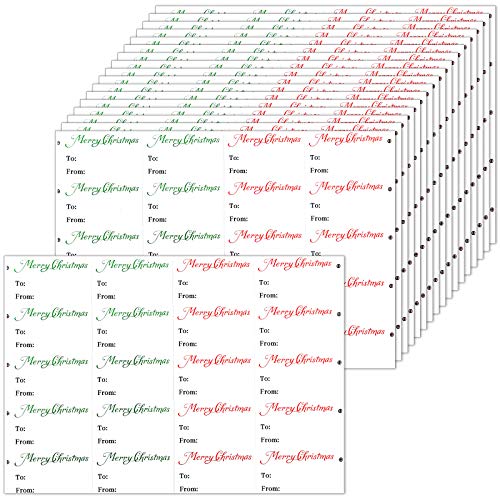 360 Pezzi Etichette di Natale Etichette Natalizie