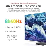 Portkeys ultracienki kabel Zestaw 2 sztuk, koaksjalny 10‑rdzeniowy, 2,4 mm, pełna mapa 19 PIN, 8K@60 Hz 4K@120 Hz, 10-żyłowy, z miedzi, ultra cienki (1m i 30cm Zestaw 2 sztuk)