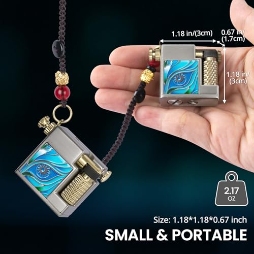 Encendedor Vintage Compacto Recargable Azul miniatura 4