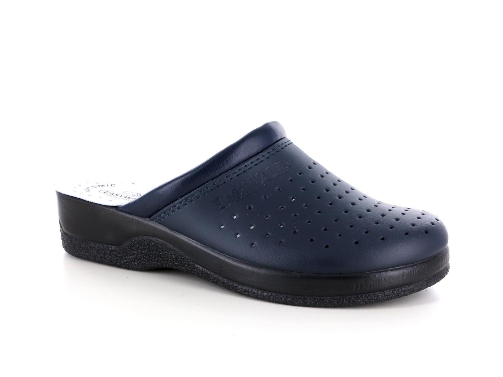 EASYWALK 210 Zuecos Mules Zapatillas Zapatos de Cuero, Mujer