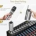 TONOR Wireless Microphones, UHF Dual Cordless Metal Dynamic Mic System with Rechargeable Receiver, for Karaoke Singing, Wedding, DJ, Party, Speech, Church, Class Use, 200ft TW630 Silver