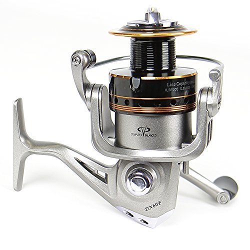 Angelrolle mit 10 Edelstahl Kugellager Rolle Stationärrollen Allroundrolle Reel (Rollen DFN), Modell:DN10F