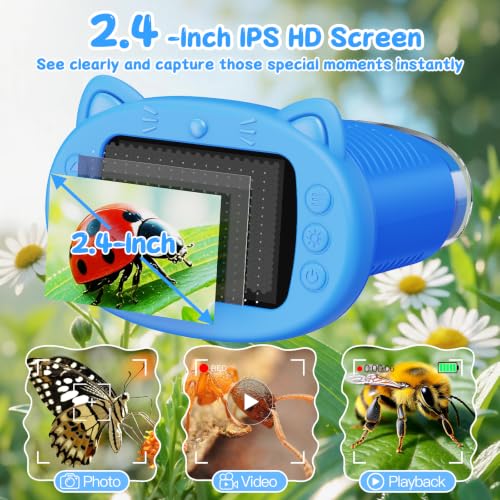 Image of 1000X Handheld Digital Microscope for Kids with 4K 2.4 inch IPS Screen