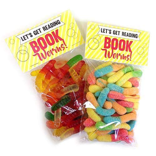 Book Worms Sour Gummi Worm Treat Bag Gluten Free