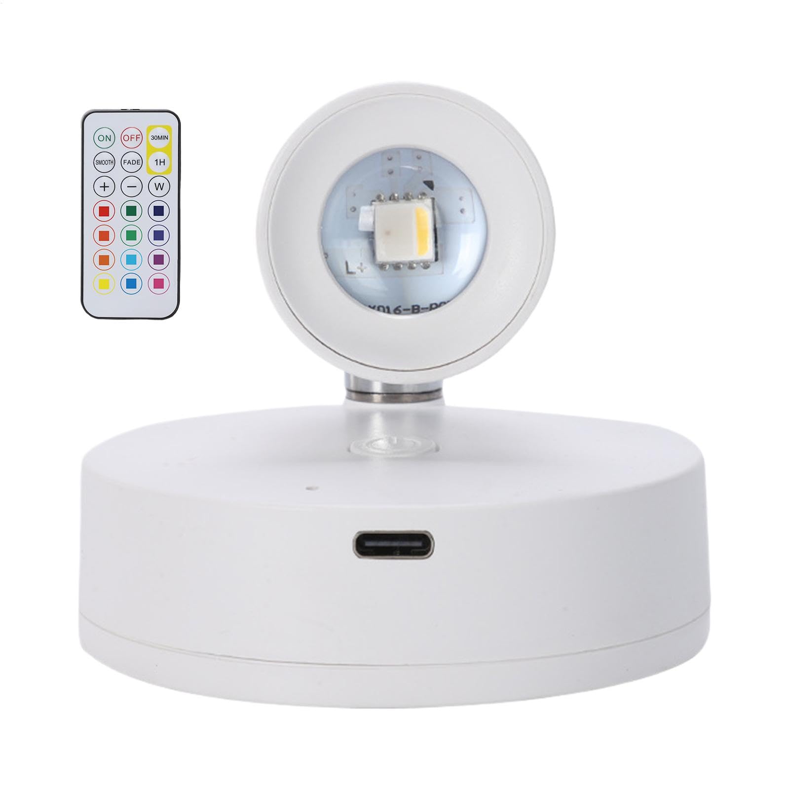 Planter Accent LED Spotlights - Rotatable Indoor Uplighting with Remote Control | Wireless Plant Spotlight, Room Ambient Lighting for Artwork