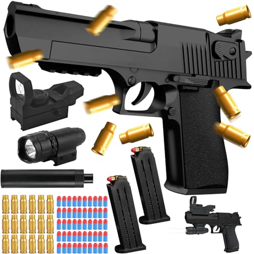 Pistolet Jouet Enfants,Pistolet Jouet avec Balles Souples,EVA Mousse Jouet Blaster,avec 50 Billes...