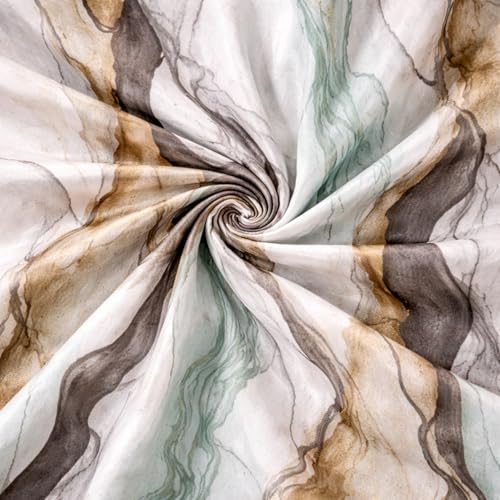 Image of THEA Double Bedsheet Set| 180 TC Cloud Soft Cotton Touch| 1 Double Bedsheet for Queen Bed (90 X 100 inches) with 2 Pillow Covers,Aqua Marble