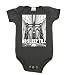 No Sleep Till Brooklyn Baby Bodysuit, 3-6 mo, Dark Grey