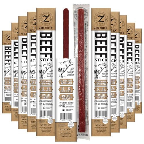 Zick's Hardwood Smoked Original Beef Meat Snacks 1.3oz | Gluten-Free, Paleo Friendly, No Hormones or...