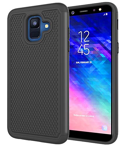 Galaxy A6 Case, Samsung Galaxy A6 Case, Asmart Drop Protection Galaxy A6 Phone Case Dual Layer Armor Defender Cover Protective Phone Case for Samsung Galaxy A6 2018, Black
