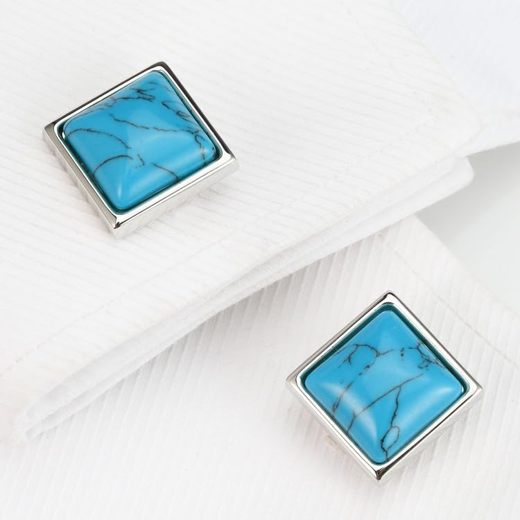 Image of S&W Wedding Cufflinks for Men Cuffs with Gift Box Business for Tuxedo Shirt