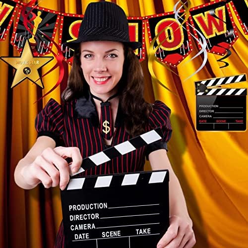 45 Pieces Movie Night Decorations Party Decorations Kit Now Showing Banner Hanging Swirls Movie Theater Themed for Bridal Shower Birthday Party Supplies Film Backdrop 6
