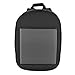 Produktbild Garsent Laptoprucksack mit LED Anzeige, Fashion Tagesrucksack mit Leuchtreklame Display Werbung Rucksack für Laptop Tablet(grau)