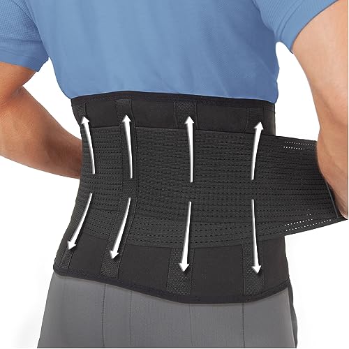Back Brace for Lower Back Pain Women – Back Support for Men, Back Support Belt for Women, Back Brace for Men Lower Back Pain Relief, Back Brace for Work, Medical-Grade Lumbar Support Brace, Black, XL