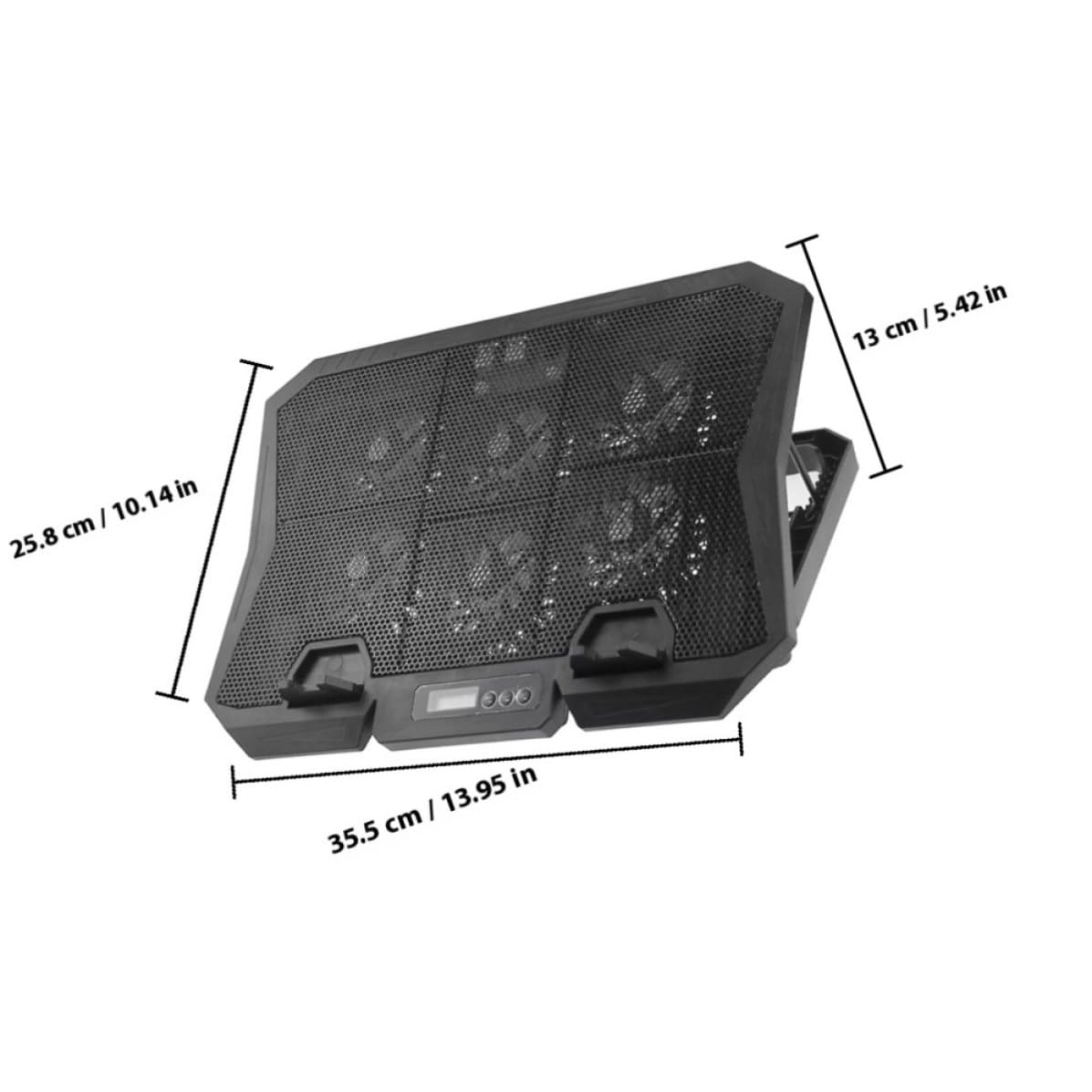 Soporte para Portátil Ventilador, 15.6 Pulgadas, ABS Negro