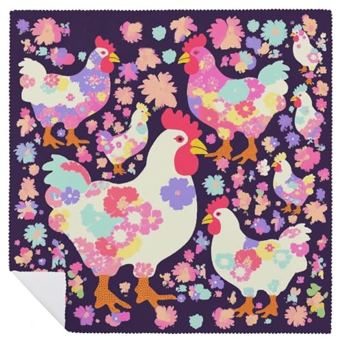 Servilletas de Tela Flor Corazón Poliéster Cuadrada 4 Pzs miniatura 6