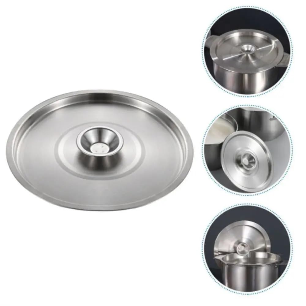 Topfdeckel Universal 20–40 cm Edelstahl-Topfdeckel Universal-Kochgeschirrdeckel Wiederverwendbarer Bratdeckel Schüsselabdeckung Restaurant-Küchengeschirr(32cm)