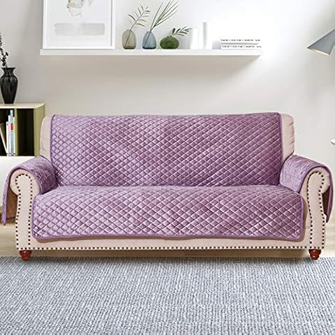 Kindred Home Cushion Sofa Cover, Waterproof Living Room Sofa Cover, Soft Washable Sofa Cover, Pets, Furniture Cover Protective Cover - Waterproof, Suitable for Dogs, Pets, Children (78PURPLE) Cover